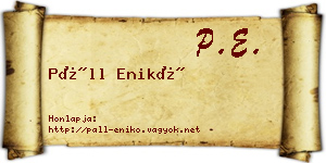 Páll Enikő névjegykártya